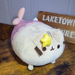 Gund Pusheen Cat Mermaid plush toy- grey and Pink